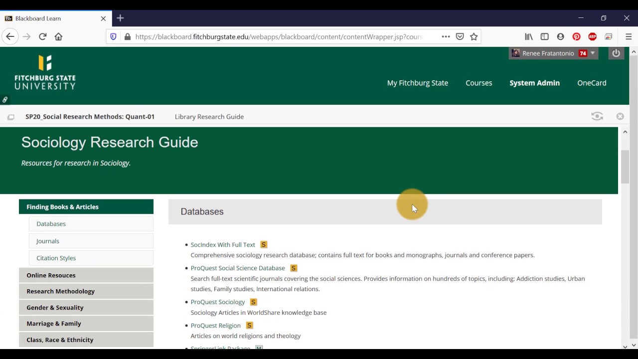 fitchburg state university blackboard login