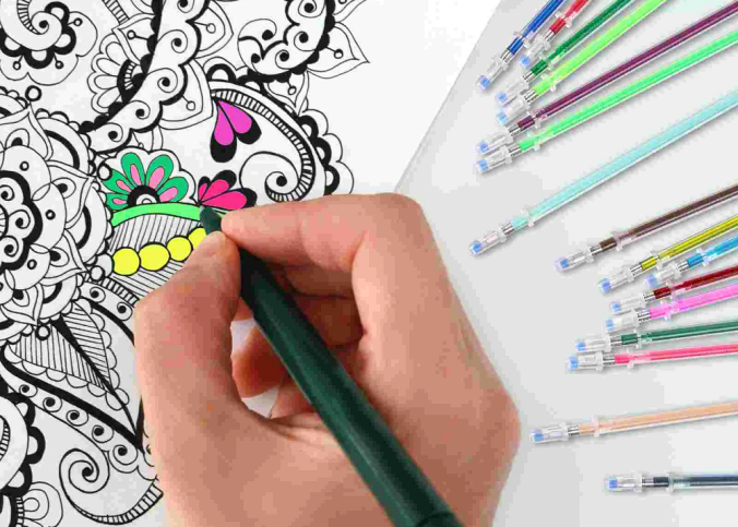 gel pen coloring pages