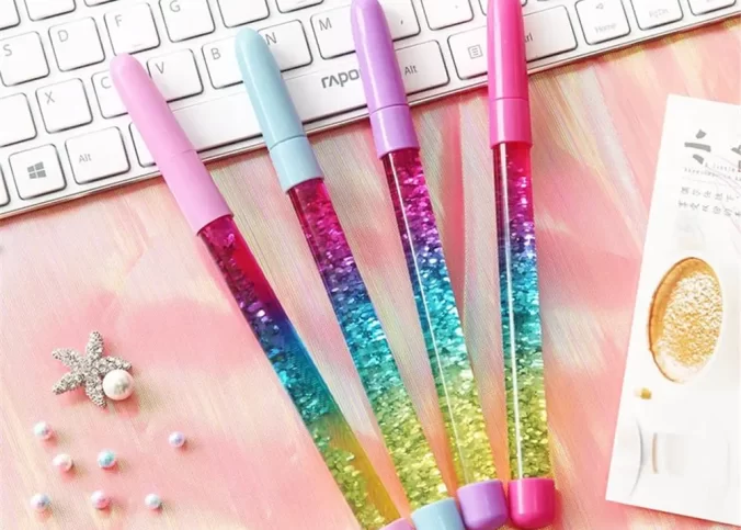 rainbow gel pen