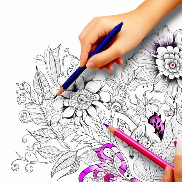 gel pen coloring pages