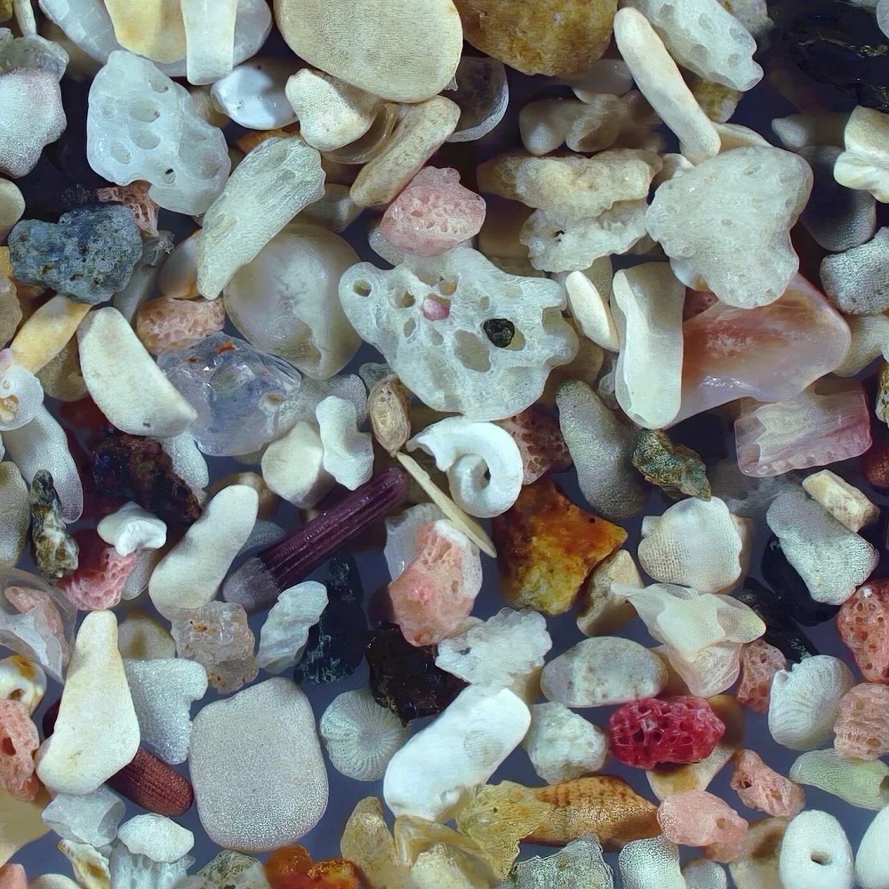 sand under a microscope
