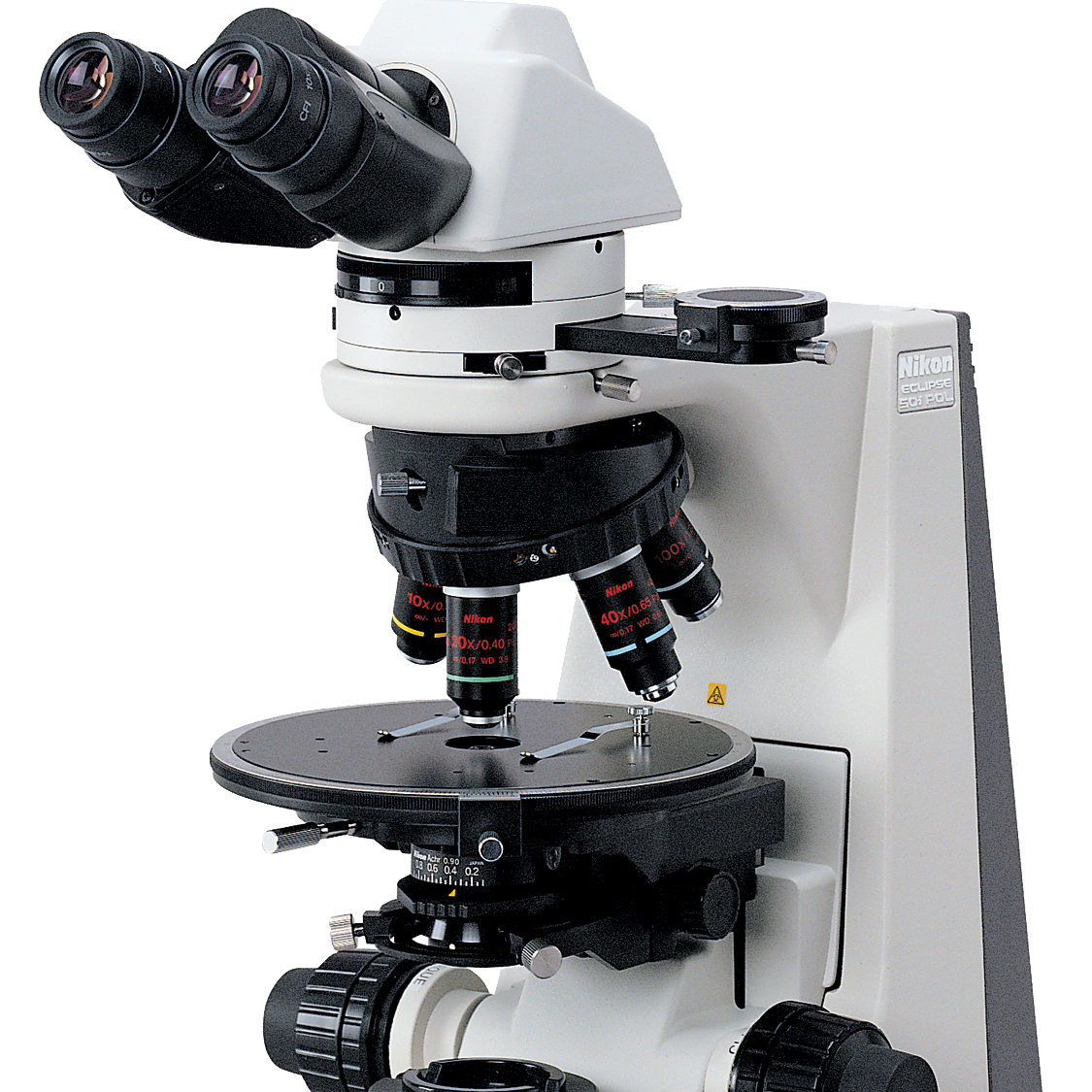 parts of microscope labeled