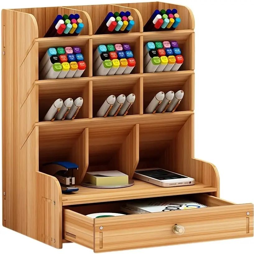 wood desk organizer