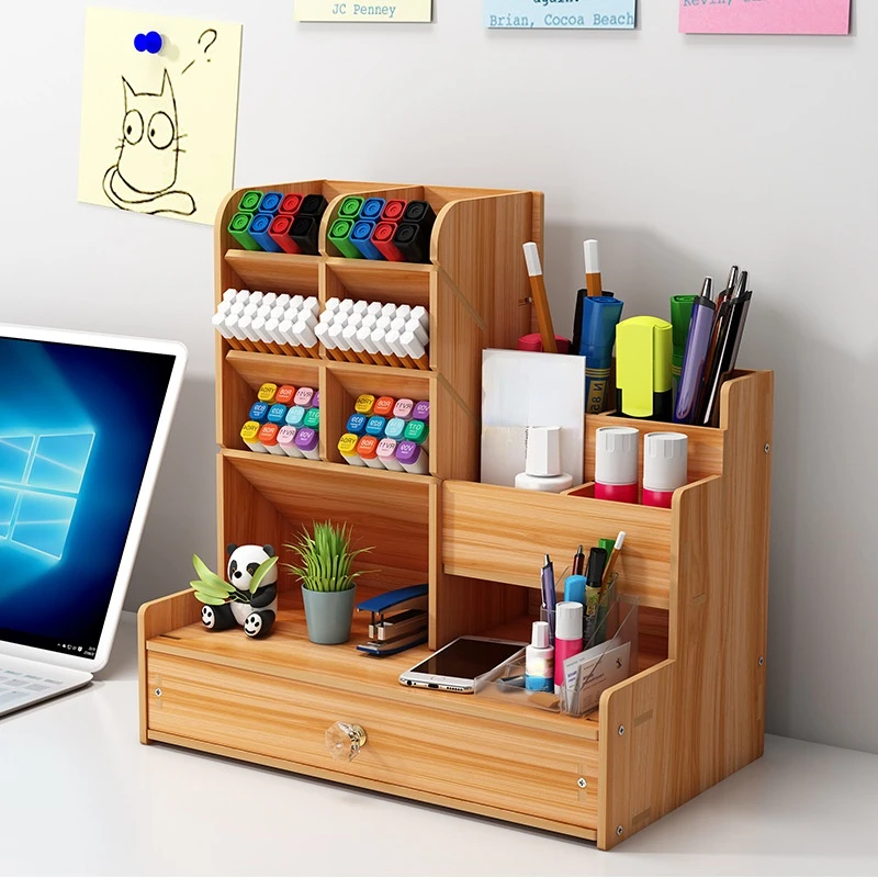 wood desk organizer